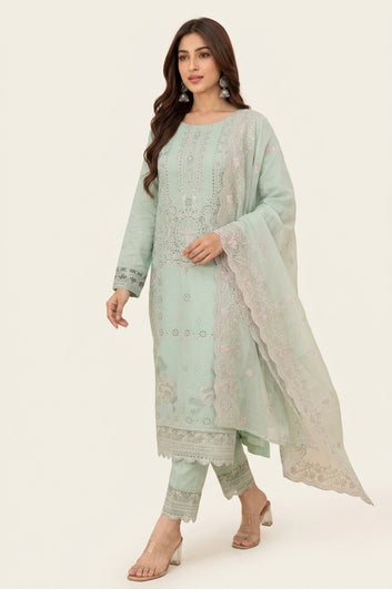 Silk Dupatta Chiffon 3 Piece