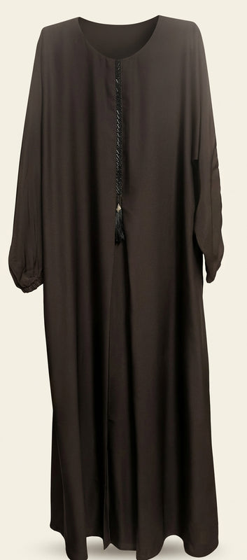 Silk Abaya - Embroidery Style