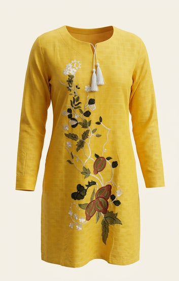 Floral Embroidered Kurta Only