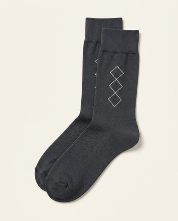 Men's Cotton Crew Socks (Pack of 6 Pairs) – Brown & Charcoal Grey