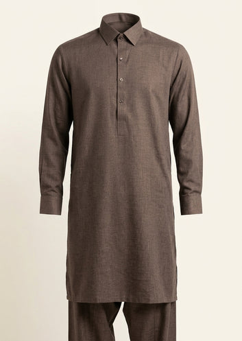 Dark Brown Men's Shalwar Kameez