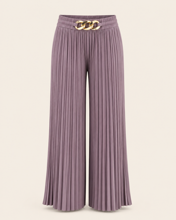 Pleated Wide-Leg Palazzo Pants